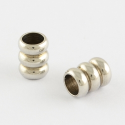 Edelstahlsäulen- Perlen, , 6.5x5.2 mm,..