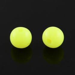 Acrylperlen,  Gelb, 16 mm, Bohrung: 2 mm