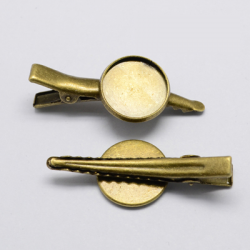 Cabochon Haarspange, Flachrund, Antik ..