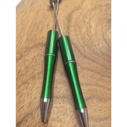 Perlen- Kugelschreiber grün für perlen..