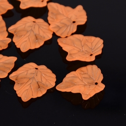 10 stk Transparent gefrostetes Ahornblatt,acryl orangefarebn