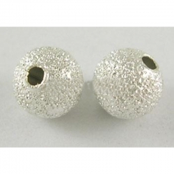 10 stk Stardust perlen Silberfarbig, 4 mm, Bohrung: 1 mm