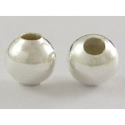 10 stk Zwischenperlen, Silberfarbig, 5 mm, Bohrung: 2 mm