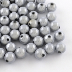 10 stk Miracle Beads, Himmelblau, 8 mm, Bohrung: 2 mm