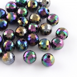 10 stk Acrylperlen,  9.5~10 mm, Bohrung: 2 mm