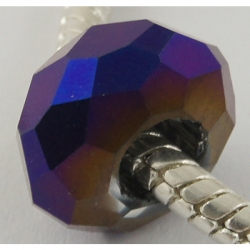 Galvanisieren Glasperlen facettierte Rondelle, ca. 14x8 mm Bohrung: 5