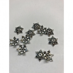 10 stk Perlenkappen,  Antiksilber Farbe,12 mm x 4 mm Bohrung: 1 mm,