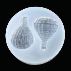 Silikon Giessform Heißluftballon in der grösse 5.1cm x 3.4cm x 1.1cm