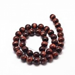 Strang Natürliche rote Tigeraugen Perlen , 8 mm, Bohrung: 1 mm