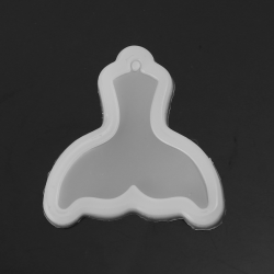 Silikonform Meerjungfrau Weiß 40mm x 40mm, 