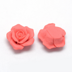 Porzellan Cabochons, Rose  20 ~ 22x20 ~ 22x10 ~ 11 mm