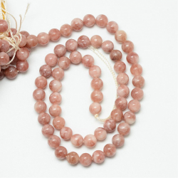 Natürliche Sunstone Perlen,  8 ~ 9 mm, Bohrung: 1 mm; Ca. 46 Stk. / Strang