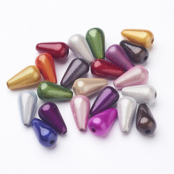 10 stk Miracle Beads Tropfen, Gemischte Farbe, 10x6 mm, Bohrung: 1 mm