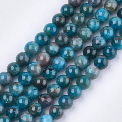 Strang natürliche Apatit Perlen, Klasse ab, Runde, 8 mm, Bohrung: 1 mm; Ca. 45 ~ 48 Stk. / Strang