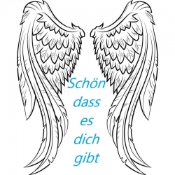 Engelkärtchen Flügel ( ca Visitenkartengrösse ) 