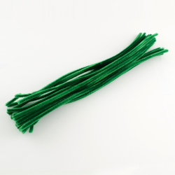 Pfeifenreiniger, Basteldraht, grün Grösse: ca. 300 mm lang, 5 mm im Durchmesser, ca. 95–100 stk 