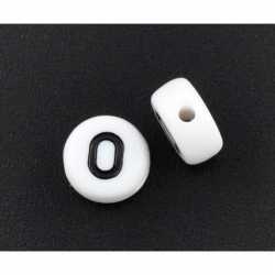 10 stk Acrylbuchstaben O, 7mm, bohrung 1mm