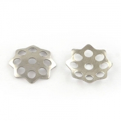 10 stk  Edelstahl Perlkappen, 10x1.5 mm, Bohrung: 1.5 mm