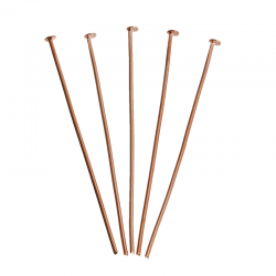 10 stk Eisenlegierung Nietstifte mit Flachkopf Rosegold 4.5cm lang, 0.8mm