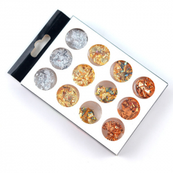 Folienpapier Mix Farben 13.5cm x 8.5cm, 1 Box ( 12 Stück/Box)
