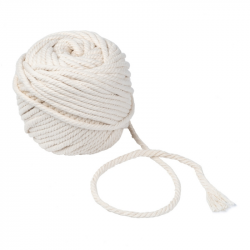 Makramee Garn, cremeweiss, 6 mm, 50m / Rolle
