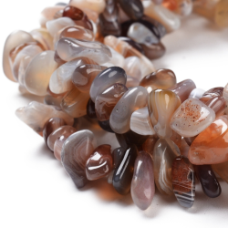 Strang Natur Botswana Achat Perlen Stränge, Chip, 5~8 mm, Bohrung: 1 mm